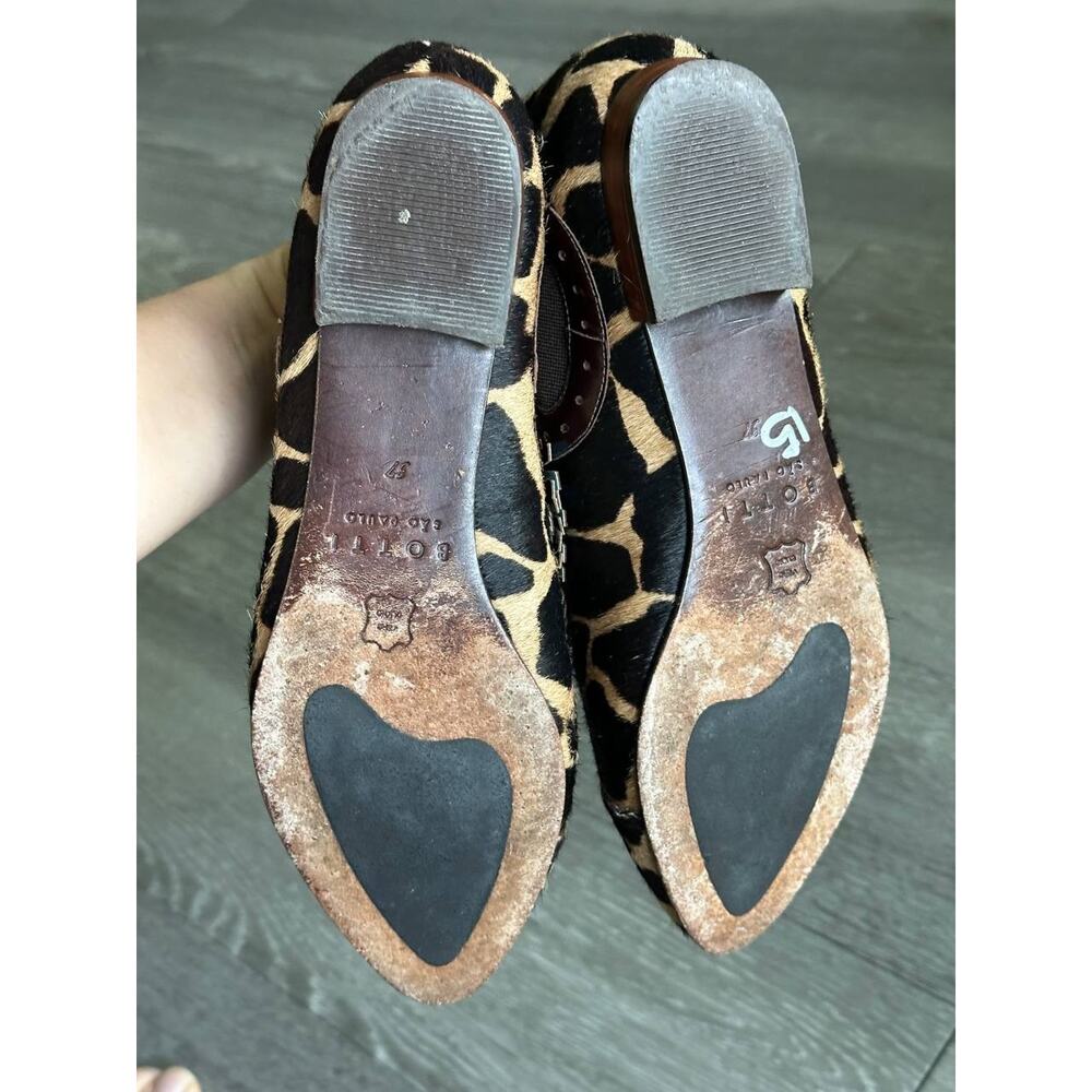 BOTTLE Sao Paulo Haircalf Giraffe Print Tassel Ankle Boots EU 37 US 7 - Picture 10 of 10